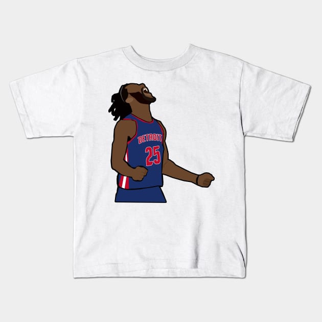 Derrick Rose Detroit Pistons NBA Kids T-Shirt by xavierjfong